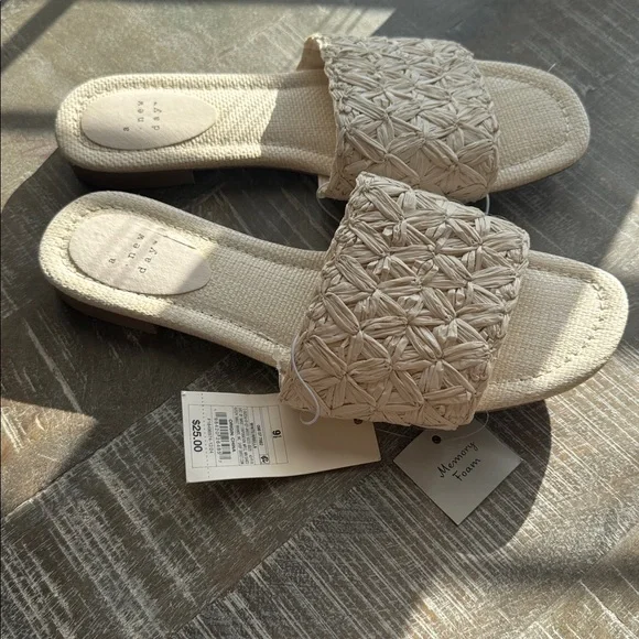 a new day Cream Woven Slide Sandals - Picture 3 of 3